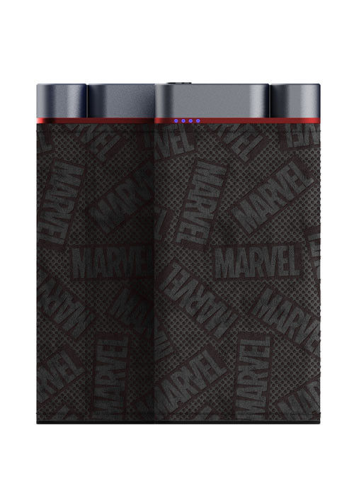 10000mAh Power Bank Metall Schalen Leder Finish 2pcs USB-A 1pc Typ-C Ports