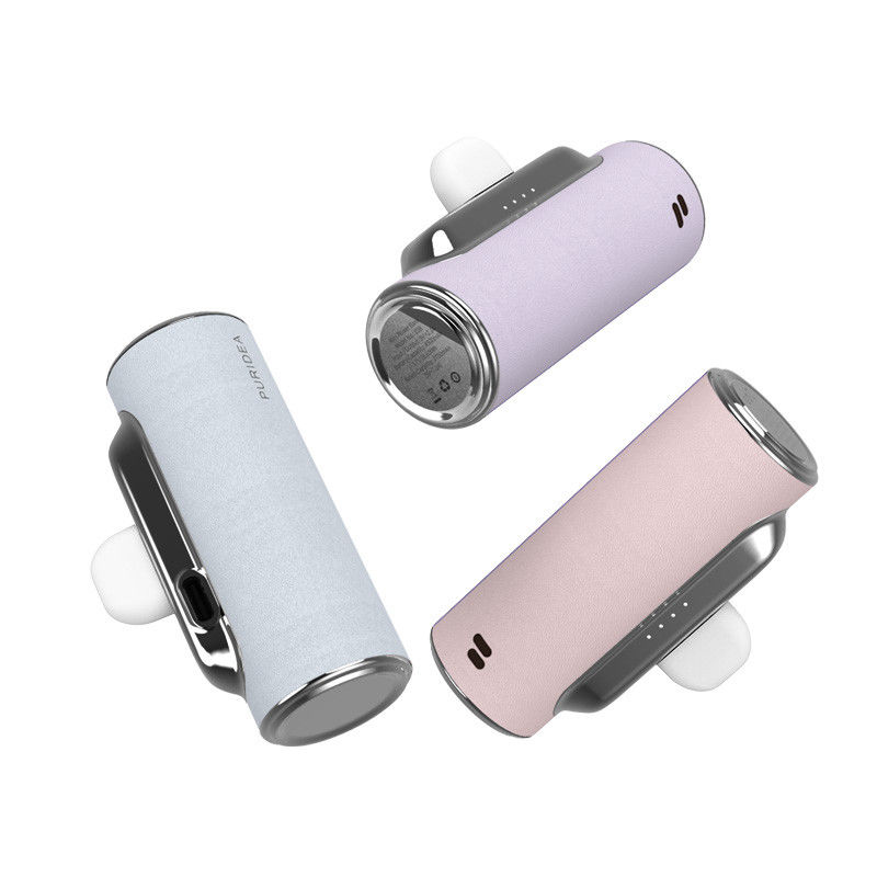 Mini-Leder-Strombank Ausgang 5V 2.1 A Li-Ionen-Polymer-Batterie-Strombank 4500mAh