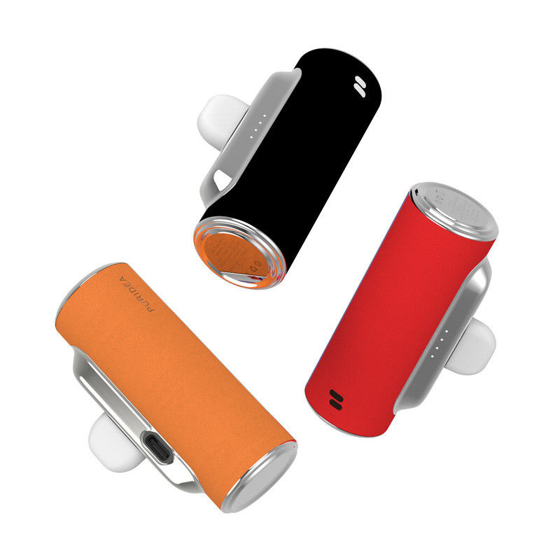 Farbenfrohe Kompakte Leder-Powerbank Mehr als 300-fache Lebensdauer mit USB-C-Anschluss