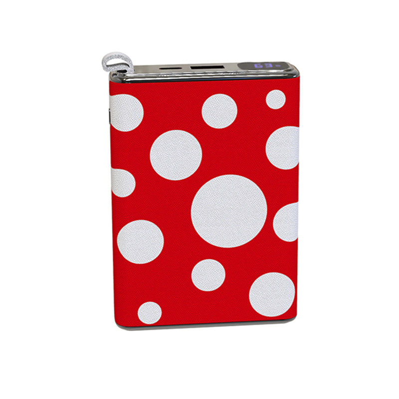 Rote PD20W Power Bank Ultra Slim 10000mah Tasche Mini-Typ Lederhülle