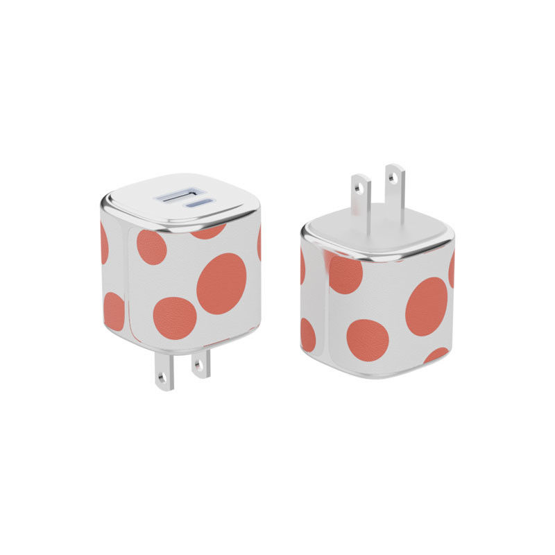 Kleines C-Wandladegerät USB-C-Ladegerät mit Lederschalen-Elektroplattierung